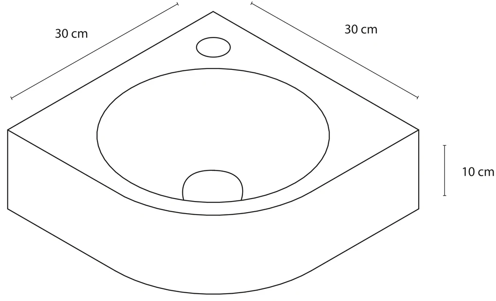 Differnz Cleo fonteinset donkergrijs beton met kruisgreep kraan chroom