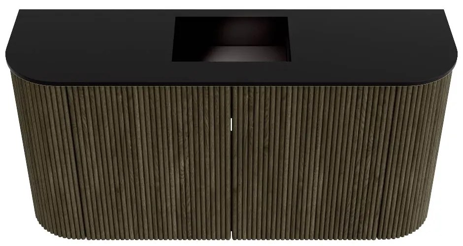 Mondiaz Joya 85cm toiletmeubel ronding links/rechts shadow met wastafel faye midden zonder kraangat urban