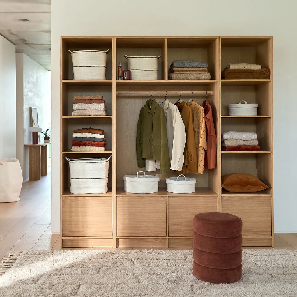 Modulaire kleerkast met eikenfineer L100 cm, Senssia
