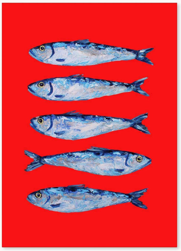 Poster Sardines Berry Red