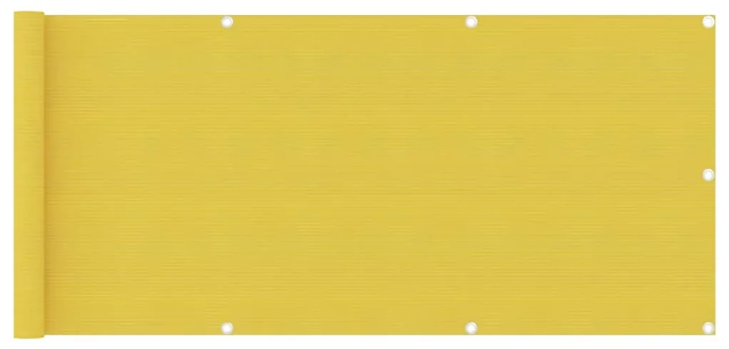 vidaXL Balkonscherm 75x400 cm HDPE geel