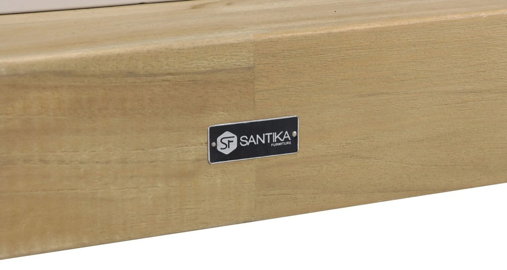 Tuinstoel Aluminium/teak Taupe-naturel-bruin Santika Supreme