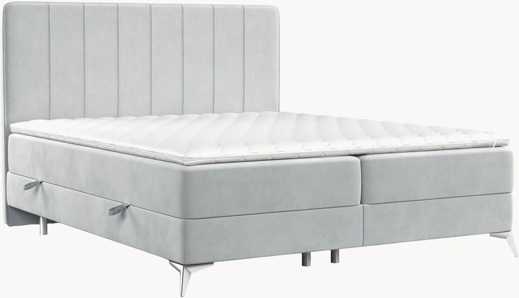 Handgemaakte fluwelen divan bed Aggaz met opbergruimte, H3