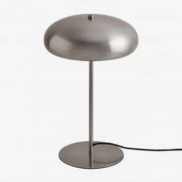 Hilma Tafellamp Van Ijzer Grijs – Chroom - Sklum
