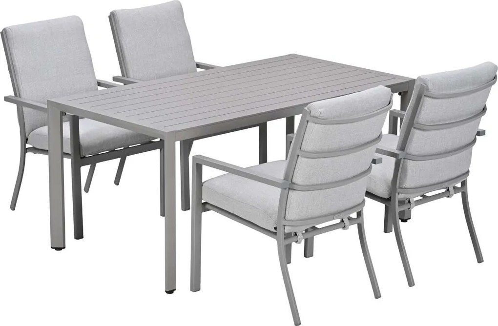 Garden Impressions Senja tuinset 5-delig taupe - Kasper tuintafel 160x90 cm