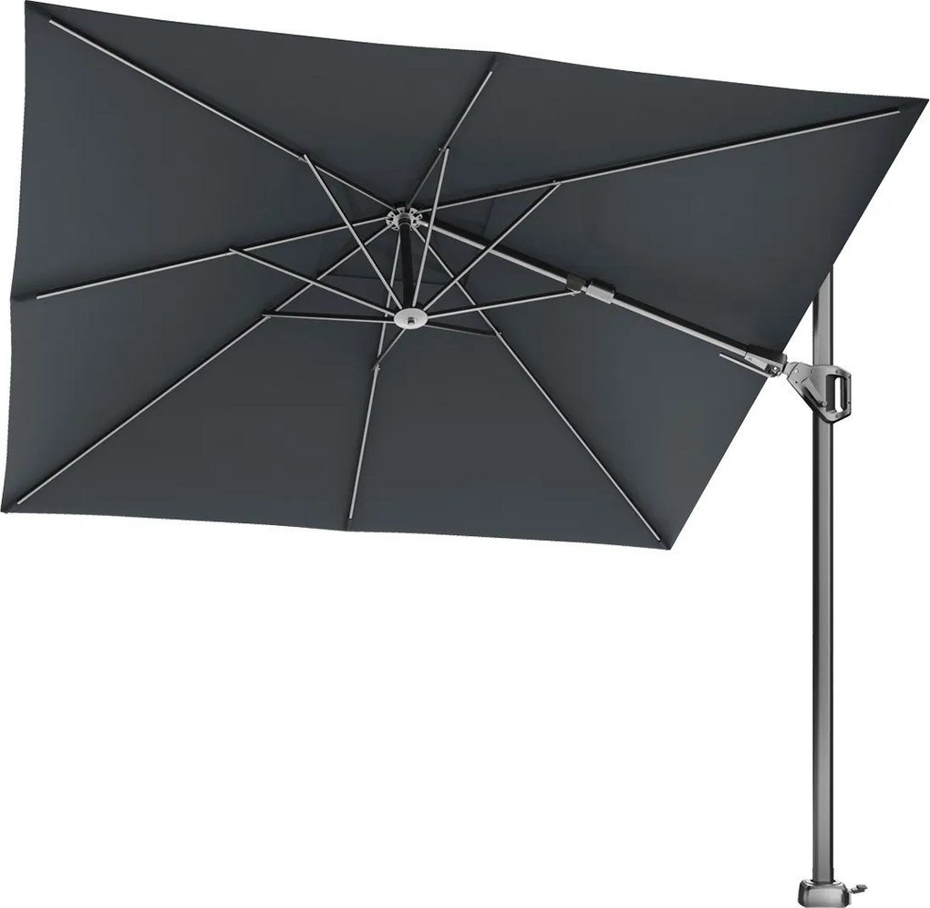 Platinum Voyager Vierkante Zweefparasol T2 2,7x2,7 m. - Faded Black