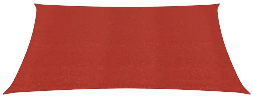 vidaXL Zonnezeil 160 g/m² 5x5 m HDPE rood