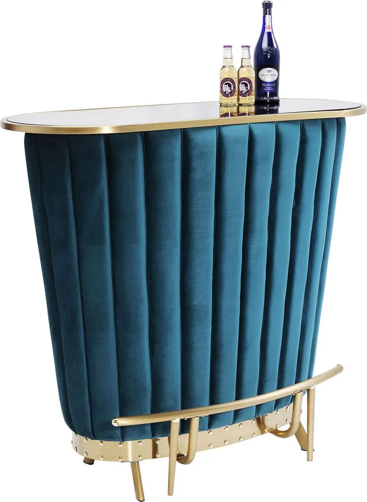 Huisbar Fluweel Blauw - 120 X 48cm.
