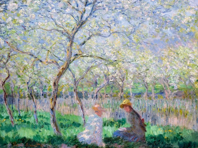 Kunstreproductie Springtime (1886), Claude Monet