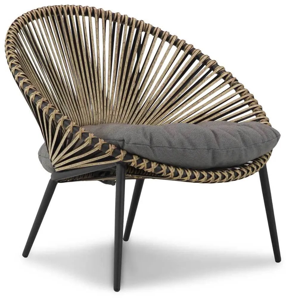 Coco Valentina Lounge Chair Aluminium/Rope Taupe