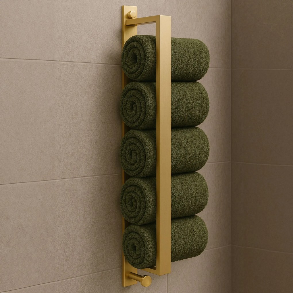 Badkamerhanger Brush Gold