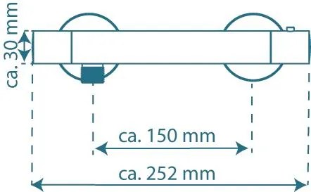 Schutte VIGO thermostatische mengkraan douche, chroom