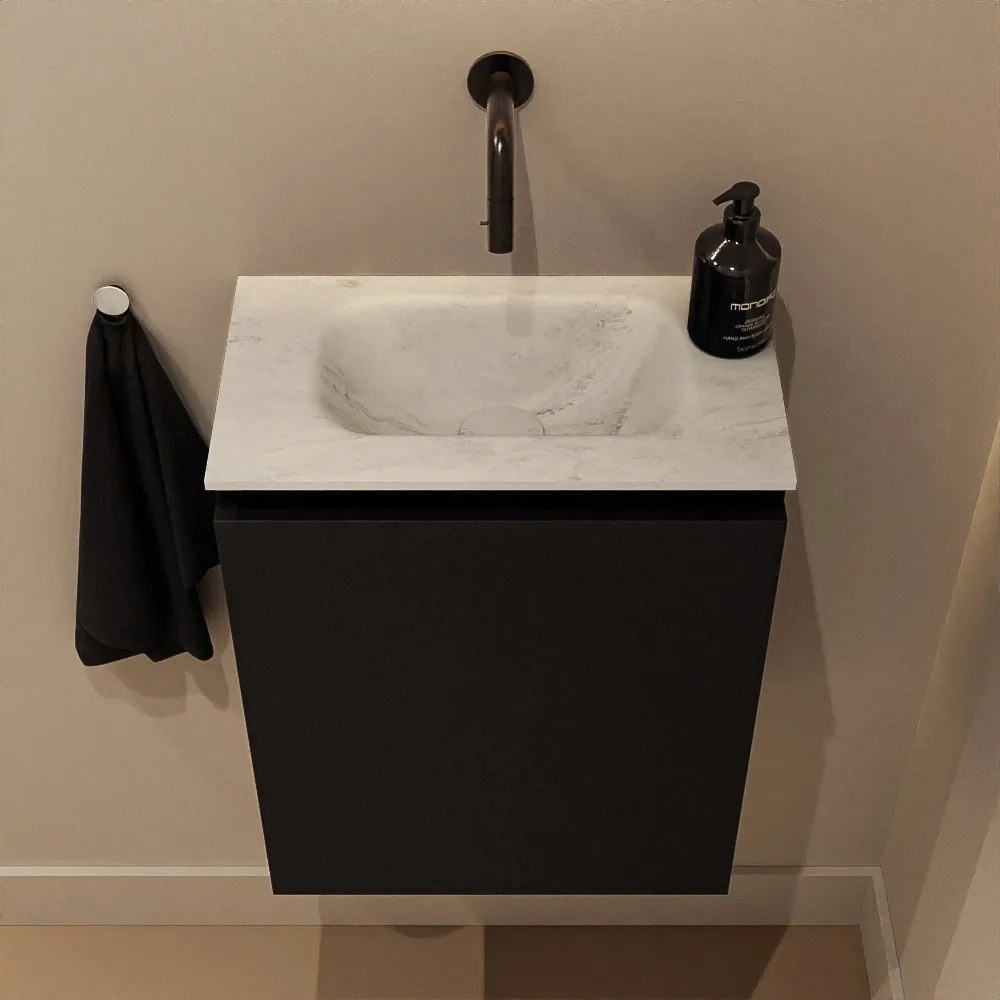 Mondiaz Ture DLux toiletmeubel 40cm urban met wastafel opalo midden zonder kraangat