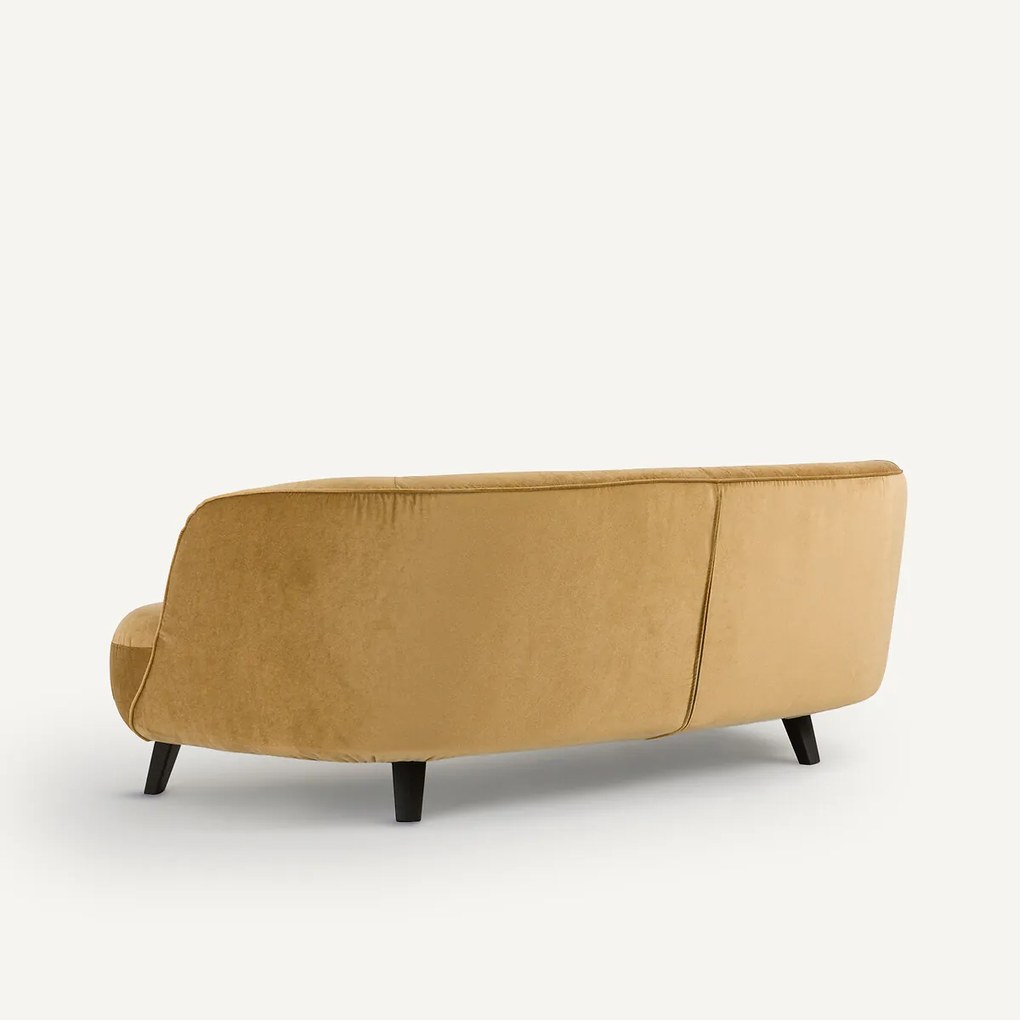 3-zits bank in linnen fluweel, Rosebury, ontwerp Emmanuel Gallina