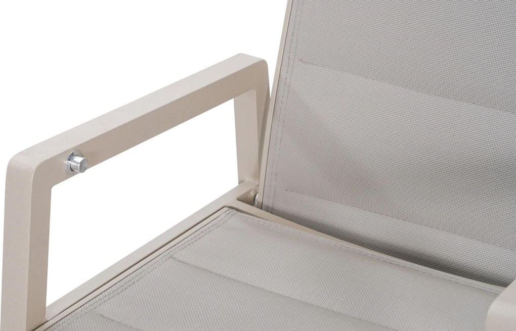 Tuinset 6 personen 205 cm Aluminium Taupe Lifestyle Garden Furniture Essence/Creta