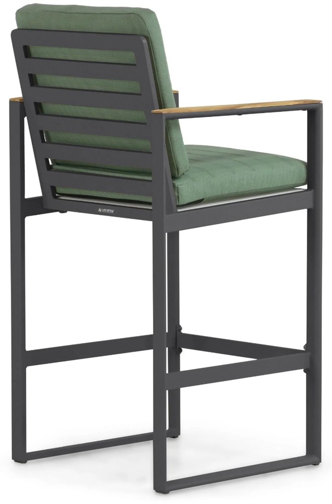 Barstoel Aluminium Grijs-antraciet Lifestyle Garden Furniture Faro