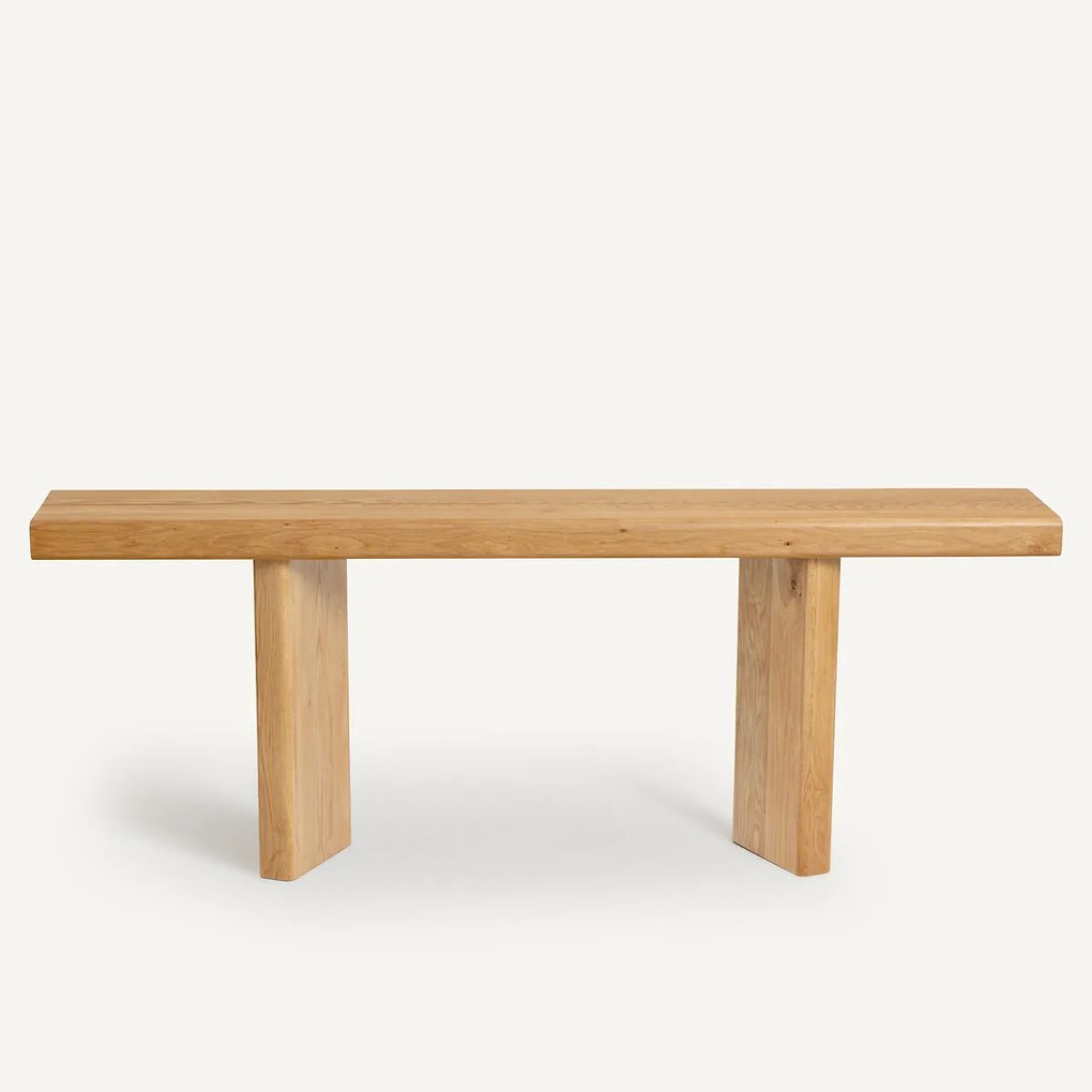 Eiken en fineer wandtafel L200 cm, Olaga