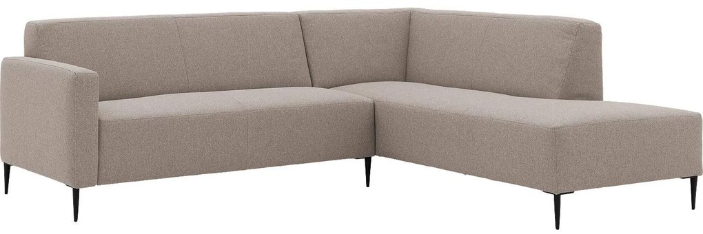 Goossens  Key West grijs, stof, 2,5-zits, modern design met ligelement rechts