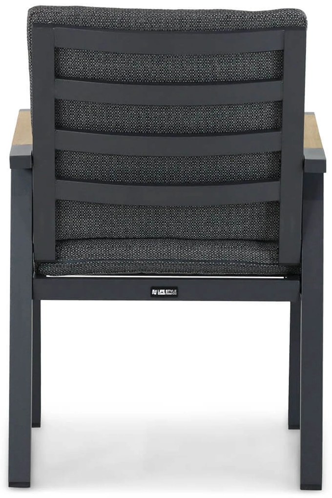 Tuinset 4 personen 180 cm Aluminium/teak Grijs Lifestyle Garden Furniture Marseille/Riviera