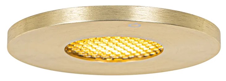 Set van 6 Moderne badkamer inbouwspot goud IP54 - Shed Honey