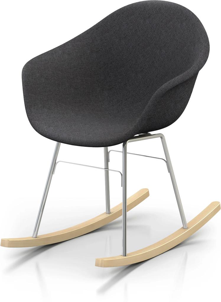 Toou TA UP schommelstoel - Armstoel - ER chroom onderstel - Rocking chair - Mama - Kinderstoel - Moeder - Kunststof - Metaal - Design - Metalen