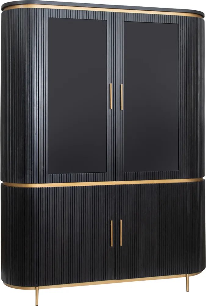 Buffetkast Ovaal Met Messing - 150x45x200cm.