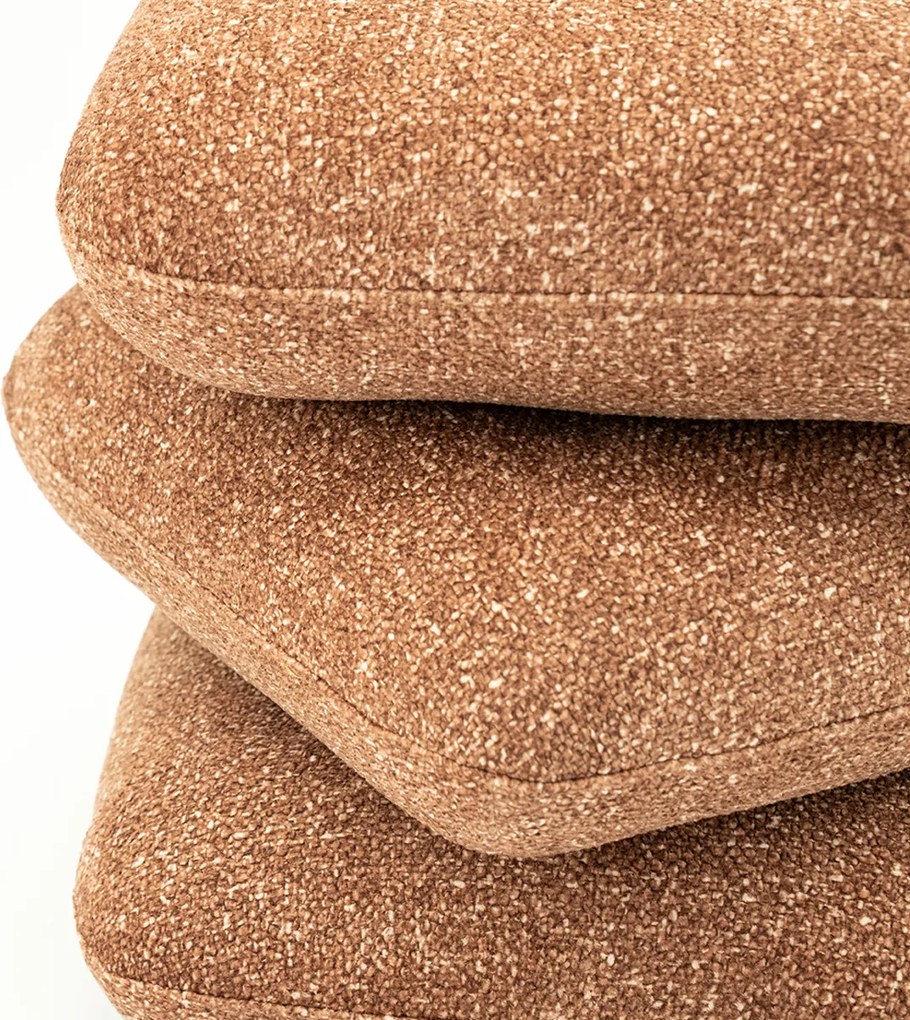 Gestapelde Poef Caramel