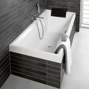 Villeroy en Boch Squaro bad 180x80cm met whirlpool 6+4+2 hydro- en 12 aero jets