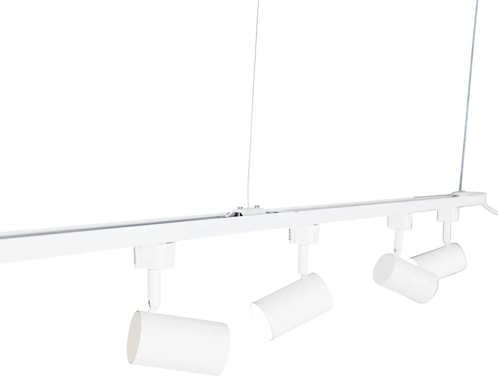 Smart hang railsysteem wit met 5 spots 1-fase incl. Wifi GU10 - Iconic Jeana