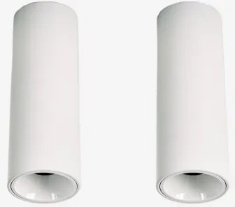 Pack Van 2 Ronde Led-opbouwplafondlampen Ø4 Cm Voor Buiten In Aluminium Orelva Wit & Warm Wit 2700k & 3 W & 38º - Sklum