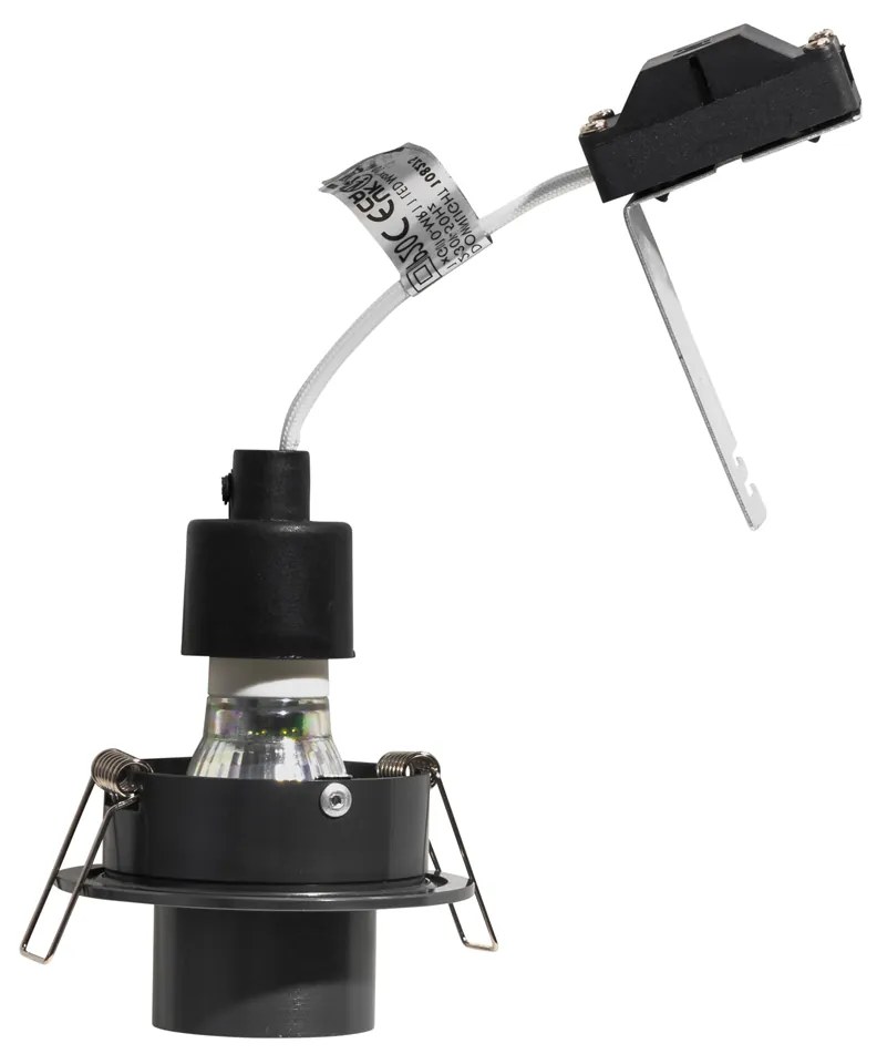 Set van 6 inbouwspots gunmetal GU10 35mm rond kantelbaar - Installa