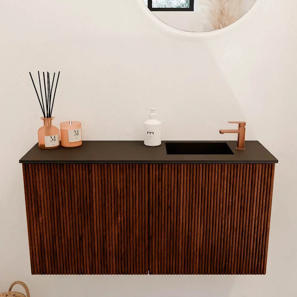 Mondiaz Joya 80cm toiletmeubel ruby met wastafel faye rechts 1 kraangat urban