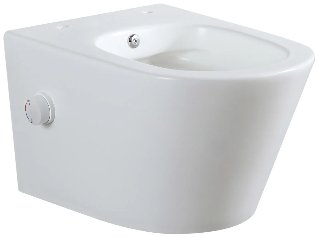 Mueller Afesta randloos toiletpot met bidetsproeier warm/koud wit mat