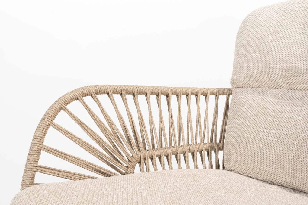 4 Seasons Outdoor Murcia tuinset latte met Minerva tafel met teak blad 220 cm * Sale * Tuinset   beige weerbestendig