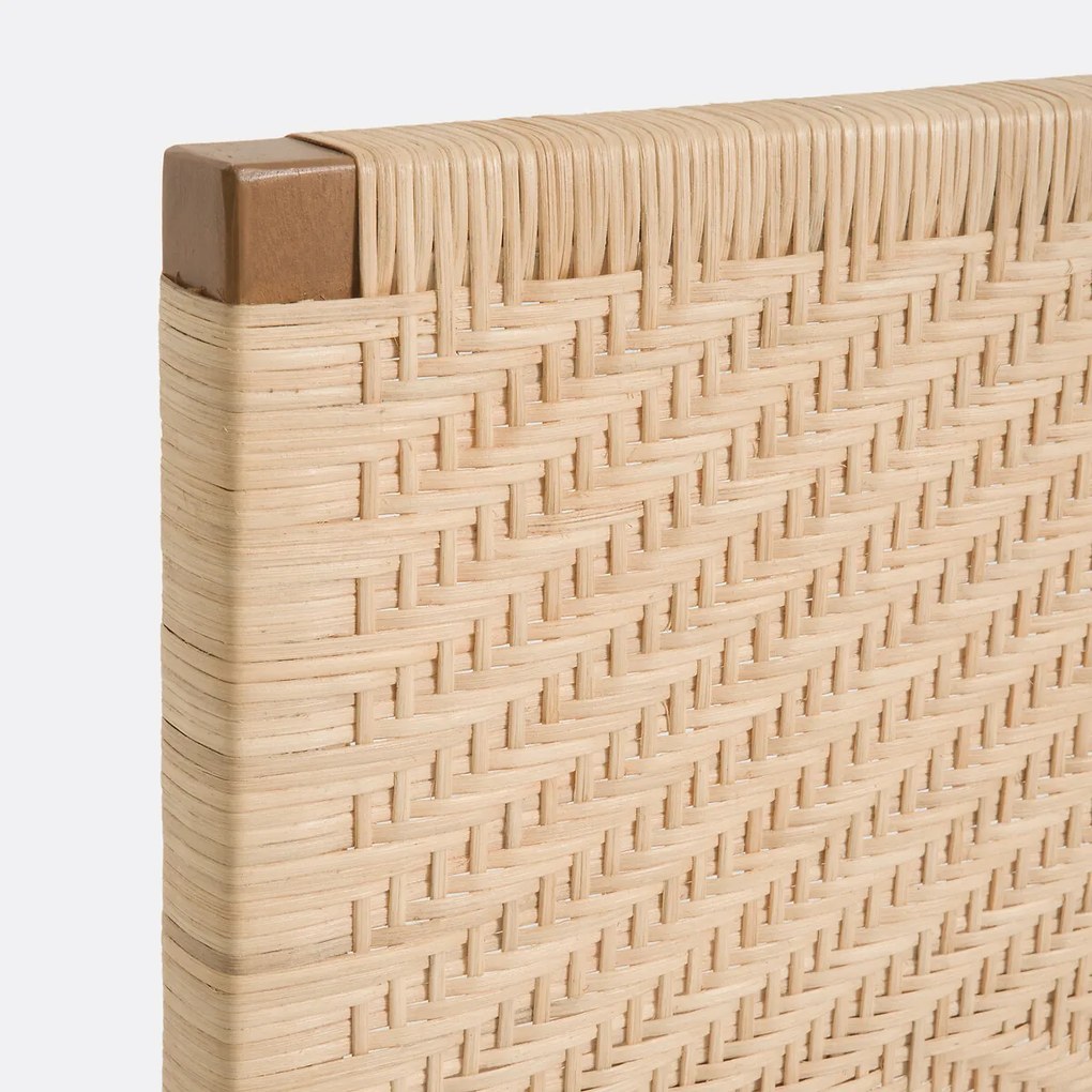 Hoofdbord in teak en wicker, Amanda