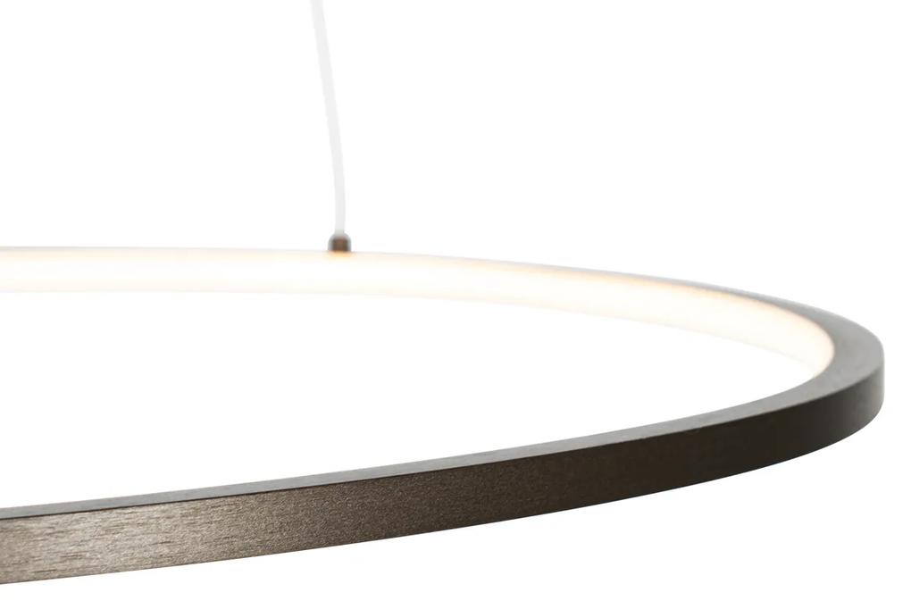 Design hanglamp brons 72 cm incl. LED 3-staps dimbaar - Rowan Design rond Binnenverlichting Lamp