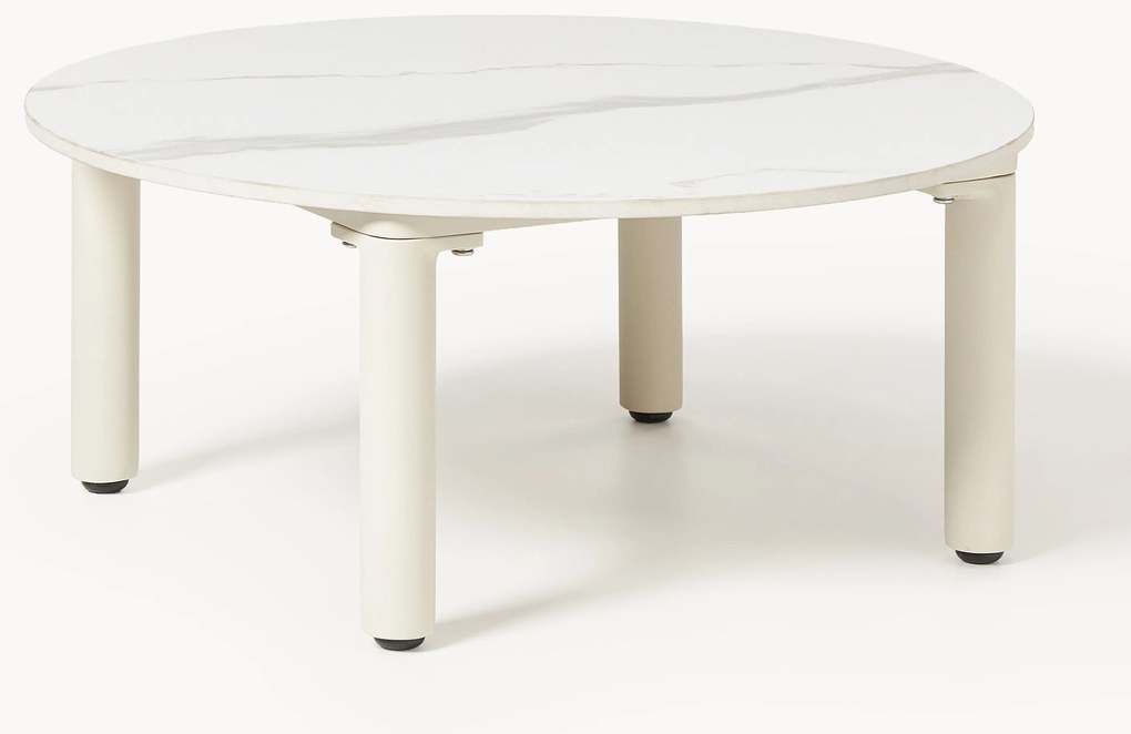 Ronde tuin salontafel Sienna met marmerlook