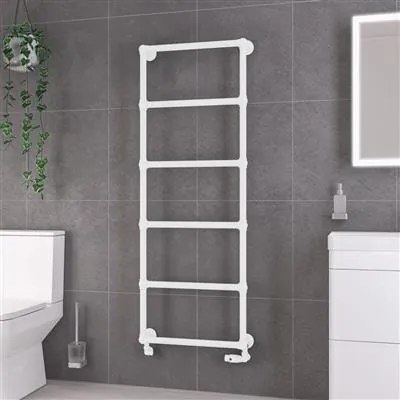 Eastbrook Stour handdoekradiator 60x155cm 398W wit mat