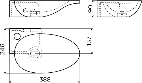 Clou First keramische fontein wit glans met Freddo toiletkraan chroom
