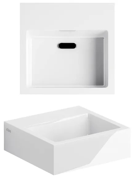 Clou Flush Fontein - 28x27x9cm - voorbewerkt kraangat - met afvoerplug - glans wit CL/03.08011