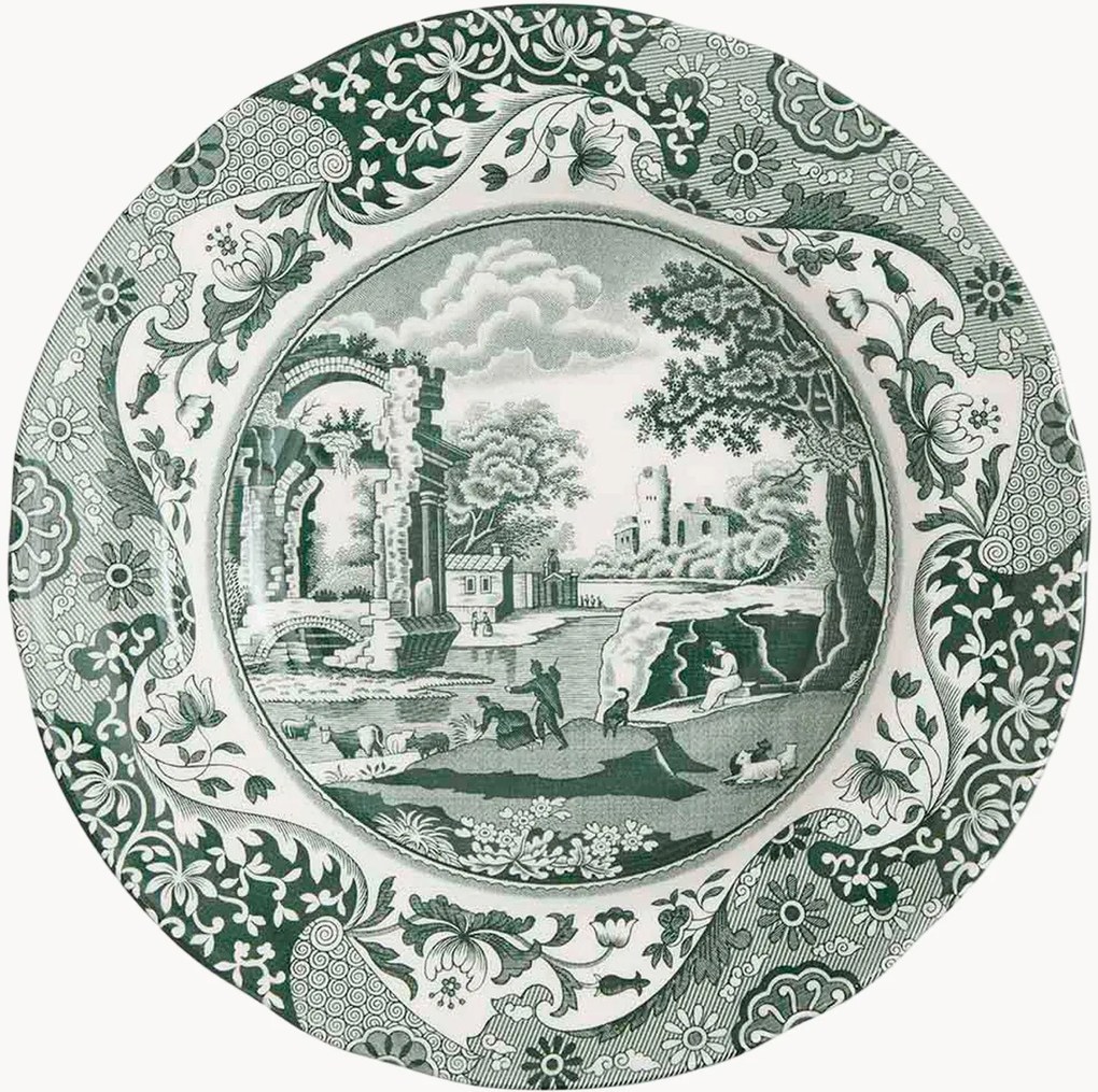 Soepborden Heritage Green Italian van keramiek, 4-delig