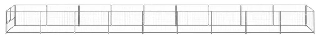 vidaXL Hondenkennel 9 m² staal zilverkleurig
