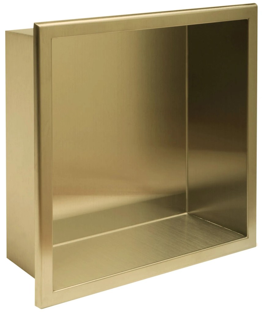 bathroom shelf 30x30 gold brush