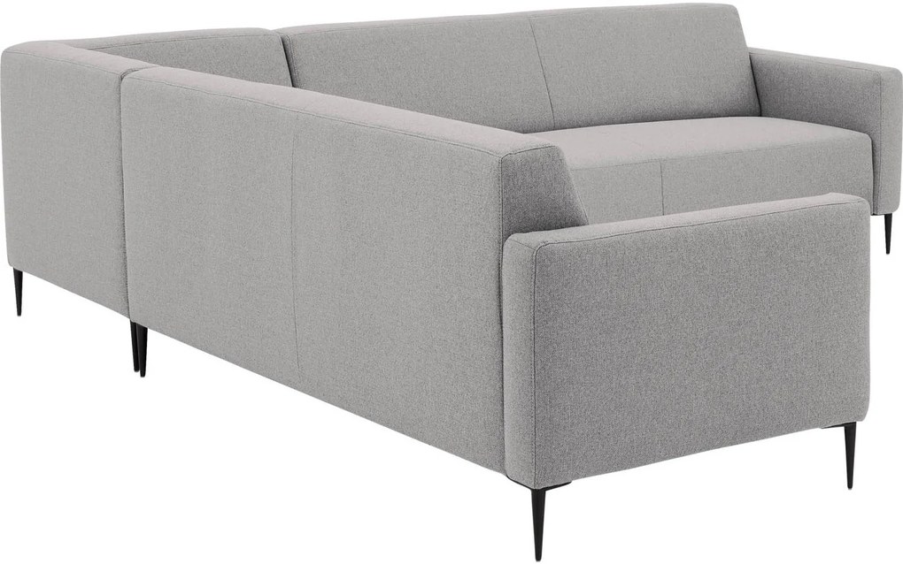 Goossens Key West lichtgrijs, stof, 3-zits, modern design