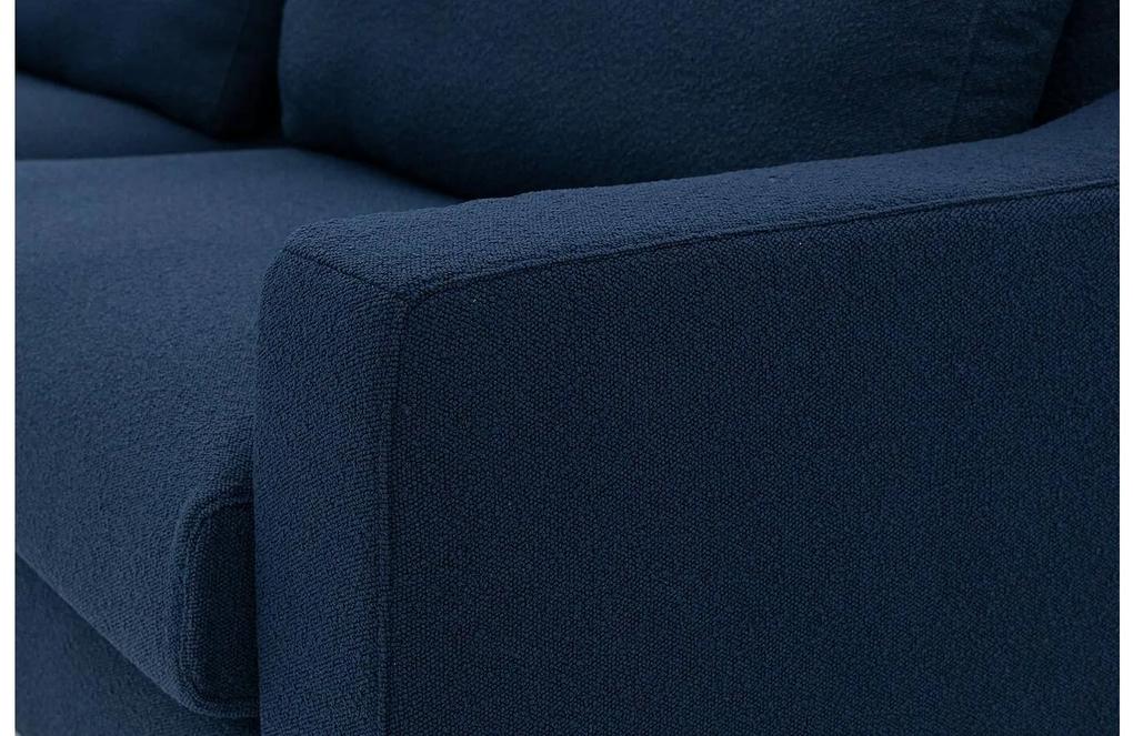 Goossens Hoekbank Odette blauw, stof, 1,5-zits, stijlvol landelijk