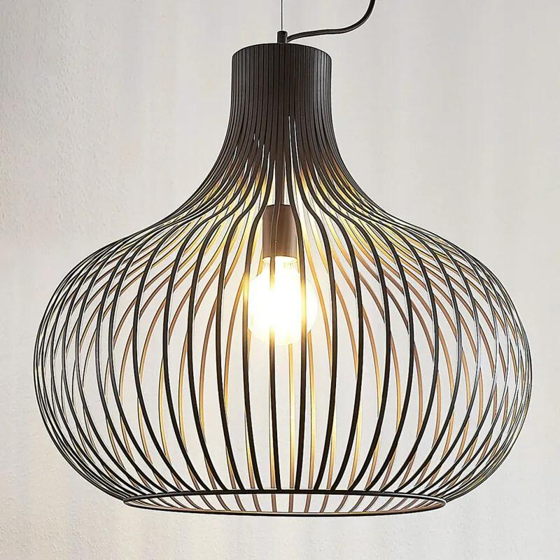 Hanglamp Frances, bruin, 1-lamp, Ø 60 cm - lampen-24