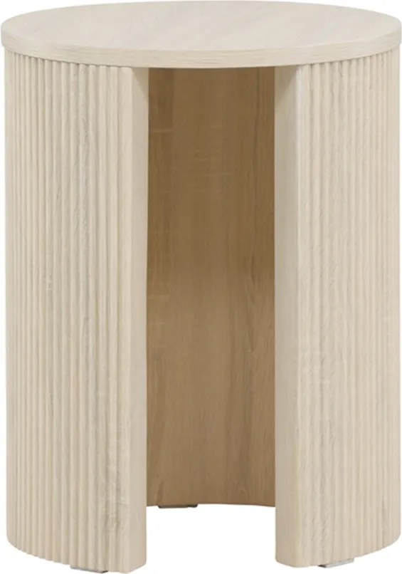 Moderne Bijzettafel Whitewash - 40 X 40cm.