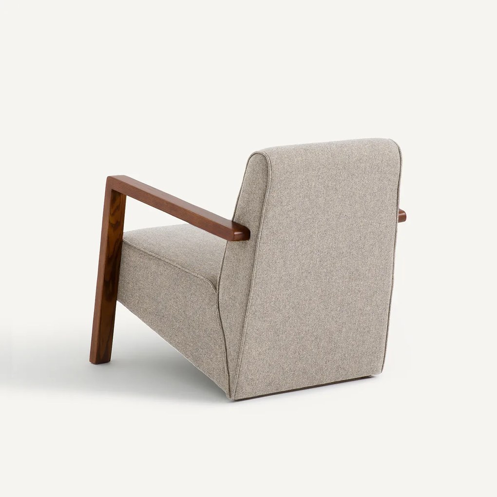 Fauteuil in wol en polyester Sanami