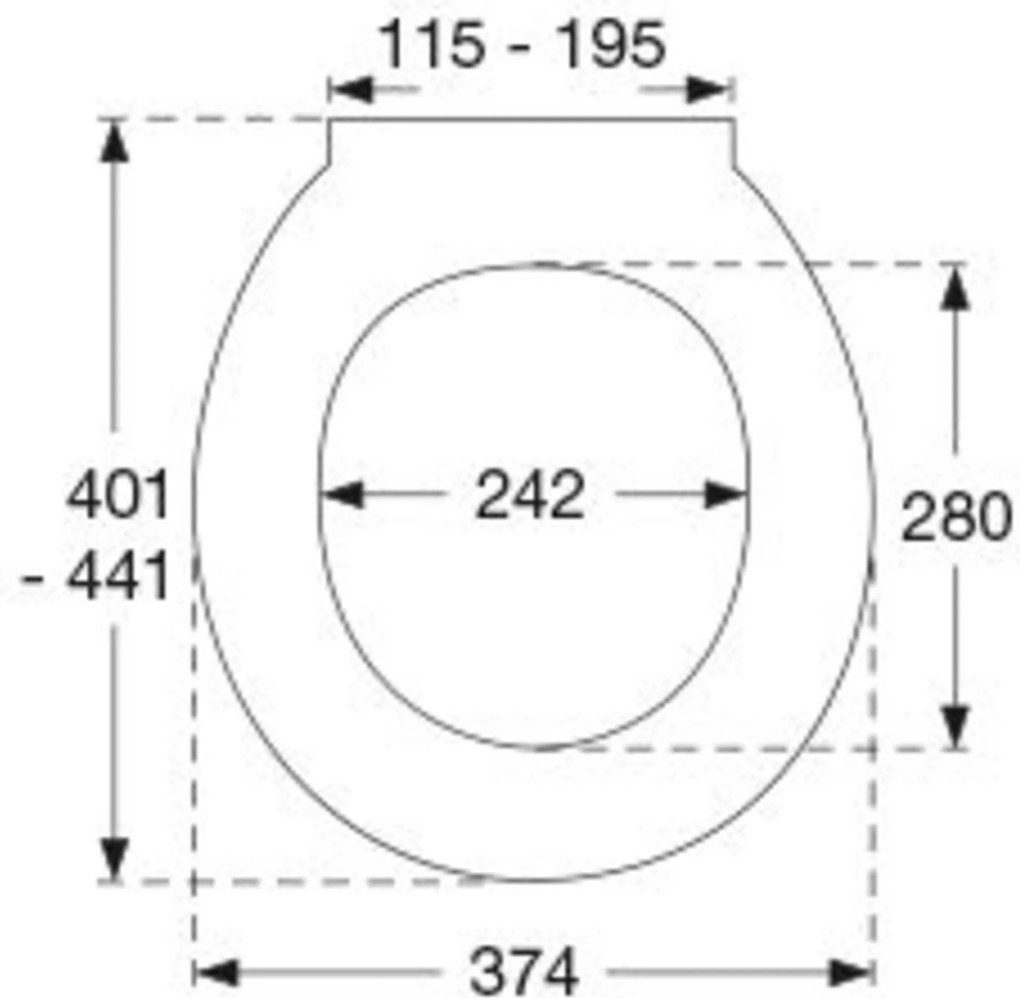 Pressalit 722 toiletbril met softclose wit
