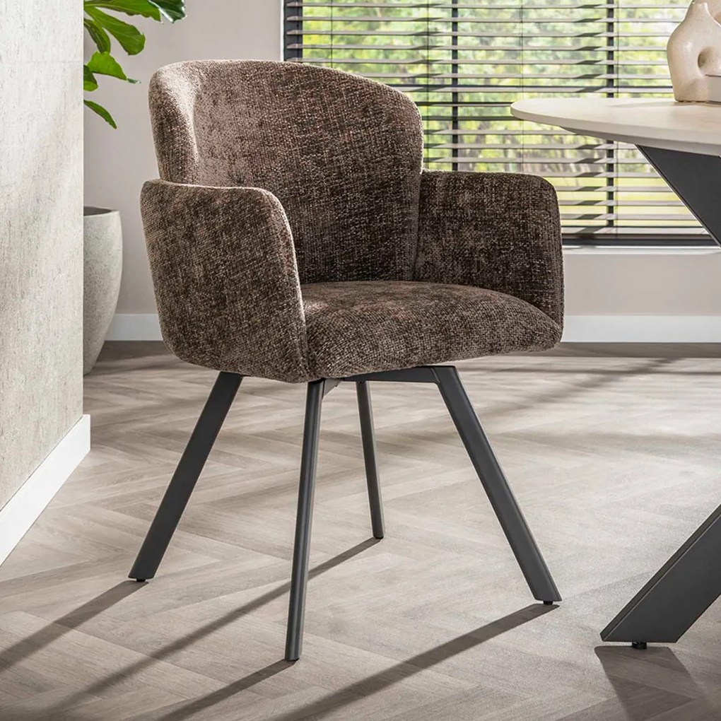 Draaibare Eetkamerstoel Bruin